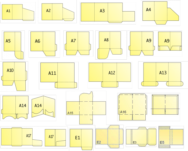 Presentation folders of different kinds made with CombiUnica V5