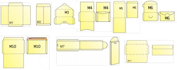 Envelopes and courier envelopes made with CombiUnica V5