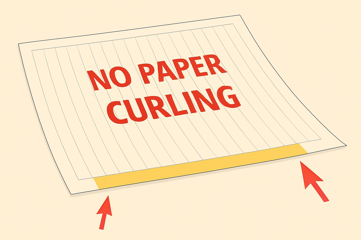 Tape applied with the Fortis tape applicator, flat and free of curling
