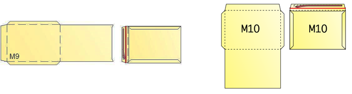 Courier envelopes of different kind