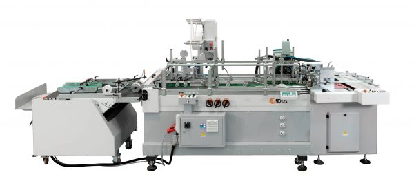Industrial tape applicator machine with a large tape roll